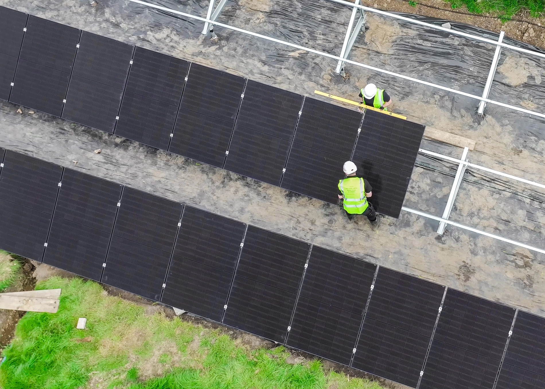ground mount solar installation