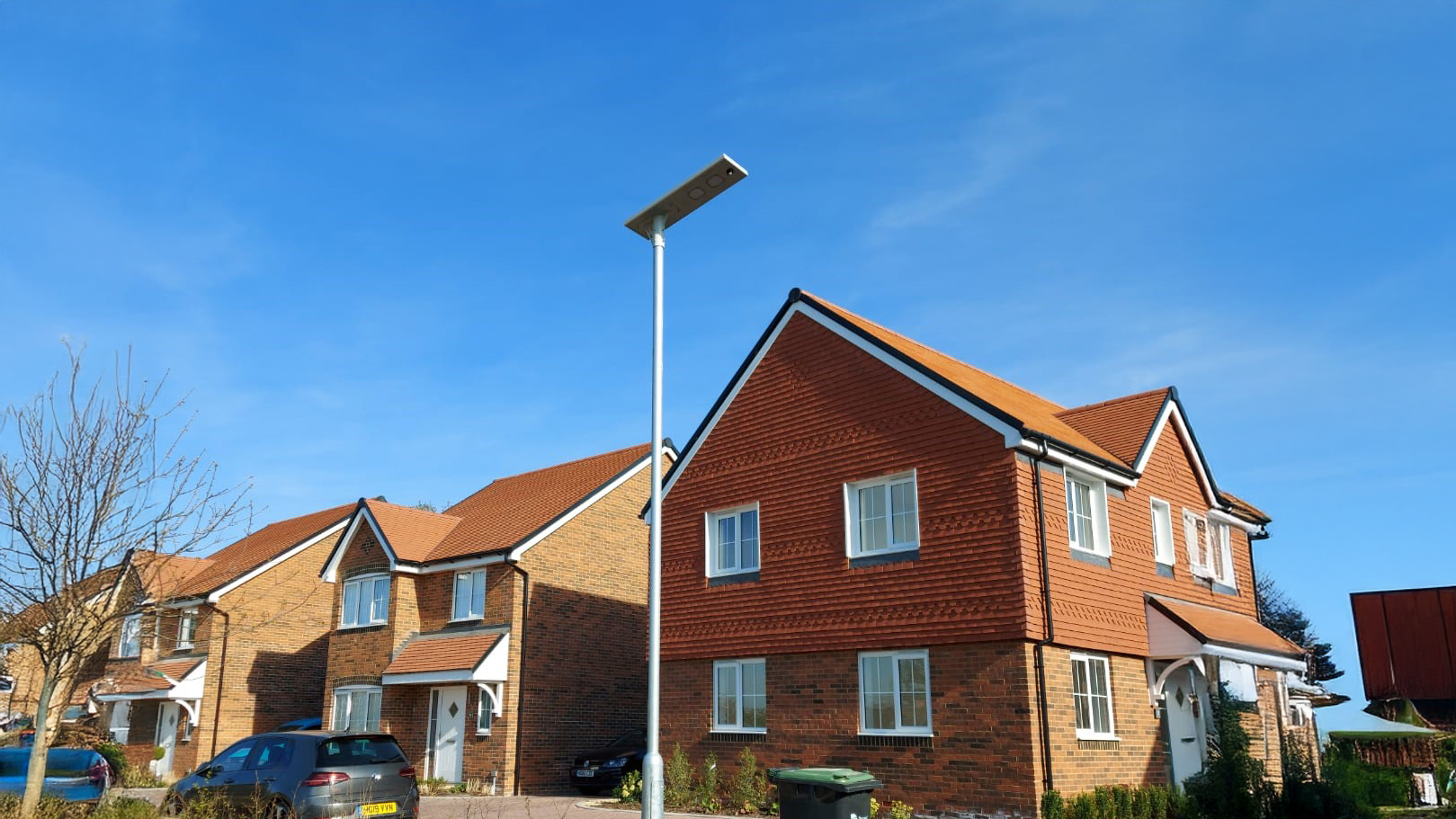 Solar Street Lighting outside a residential home